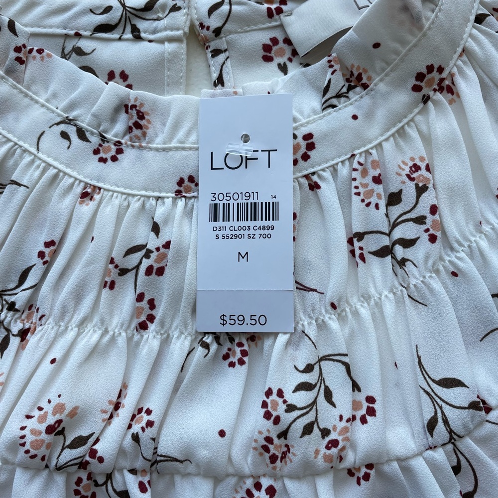 Loft garden shirred ruffle blouse. - Picture 10 of 13